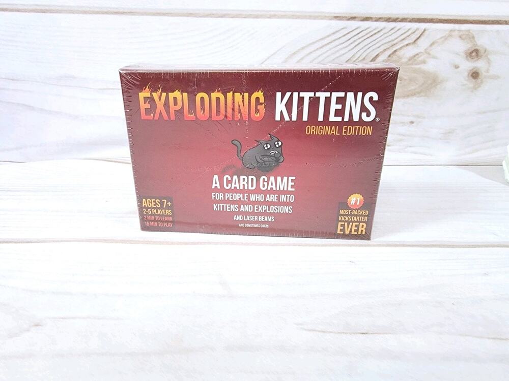 Exploding Kittens ORIGINAL Edition Card Game Ages 7+ Family Fun - SEALED NEW